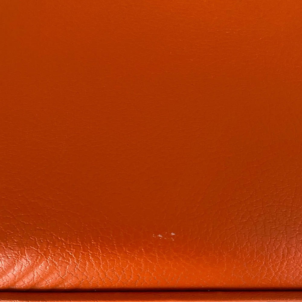 Vintage Retro Mod Orange Vinyl Suitcase Mid Century Travel Luggage 60s 70s Vibe - Picture 13 of 15